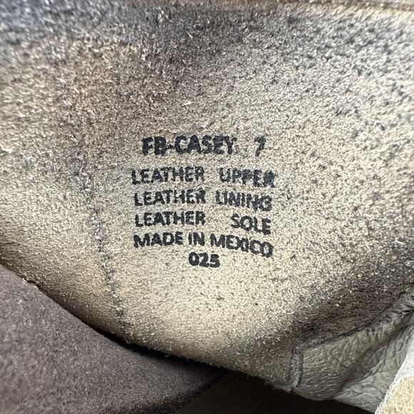 Freebird Steven Casey Heel Ankle Boot Size 7 Cognac Brown Leather Western Boho - Picture 9 of 9